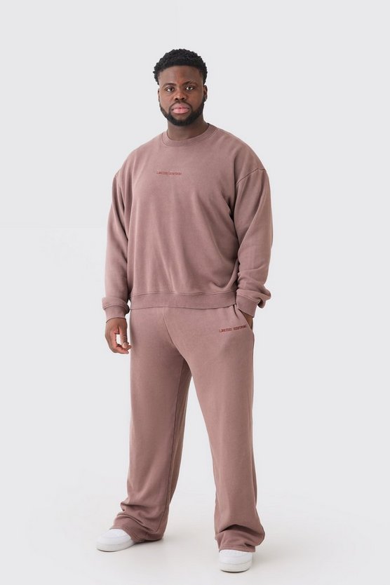 Plus kastiger Oversize Limited Sweatshirt-Trainingsanzug