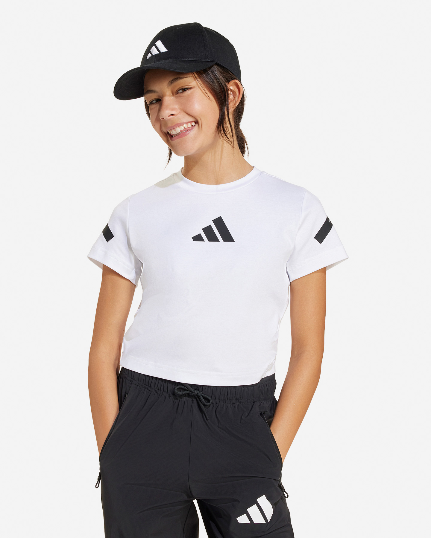 T-shirt Adidas Crop Zone Jr JD1317
