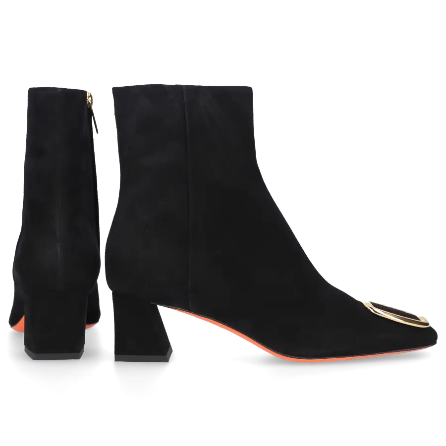 Santoni - Stiefeletten 70230 Veloursleder - schwarz