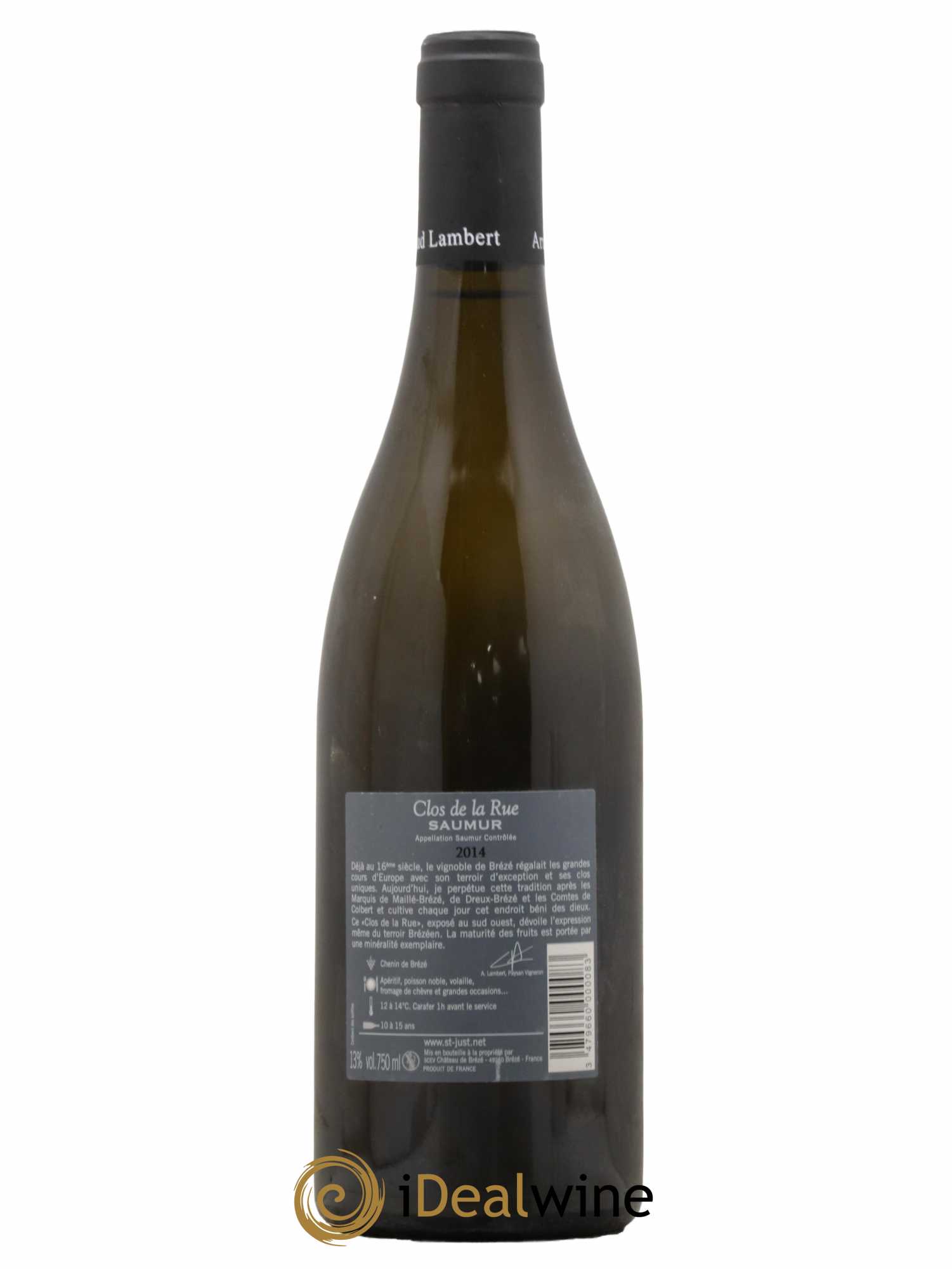 Saumur Clos de la Rue Château de Brézé  2014 - Lot de 1 Bouteille