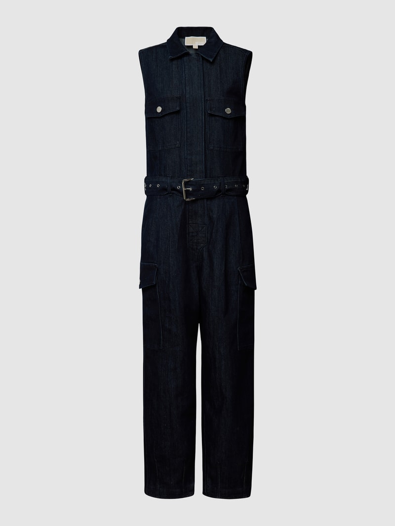 Jumpsuit mit Taillengürtel Modell 'CARGO JUMPSUIT' in jeans
