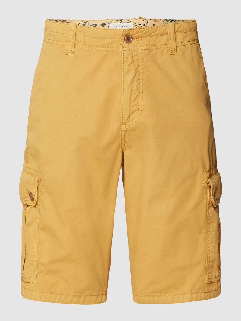 Bermudas aus Baumwolle mit Eingrifftaschen in camel