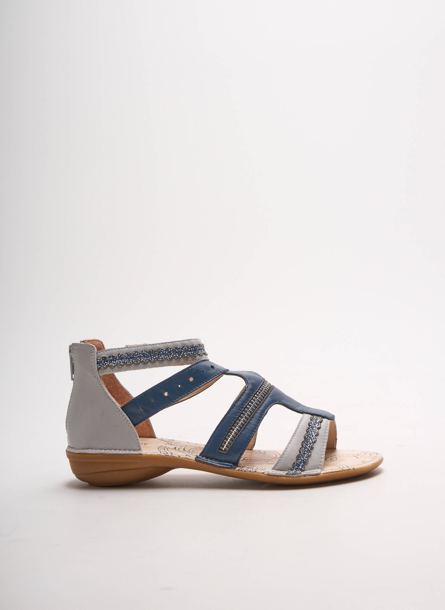 Fugitive By Francesco Rossi Sandales Nu Pieds Femme couleur bleu