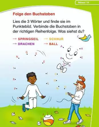 Leserabe: Punkt-zu-Punkt-Rätsel für Lesestarter (Vor-Lesestufe)