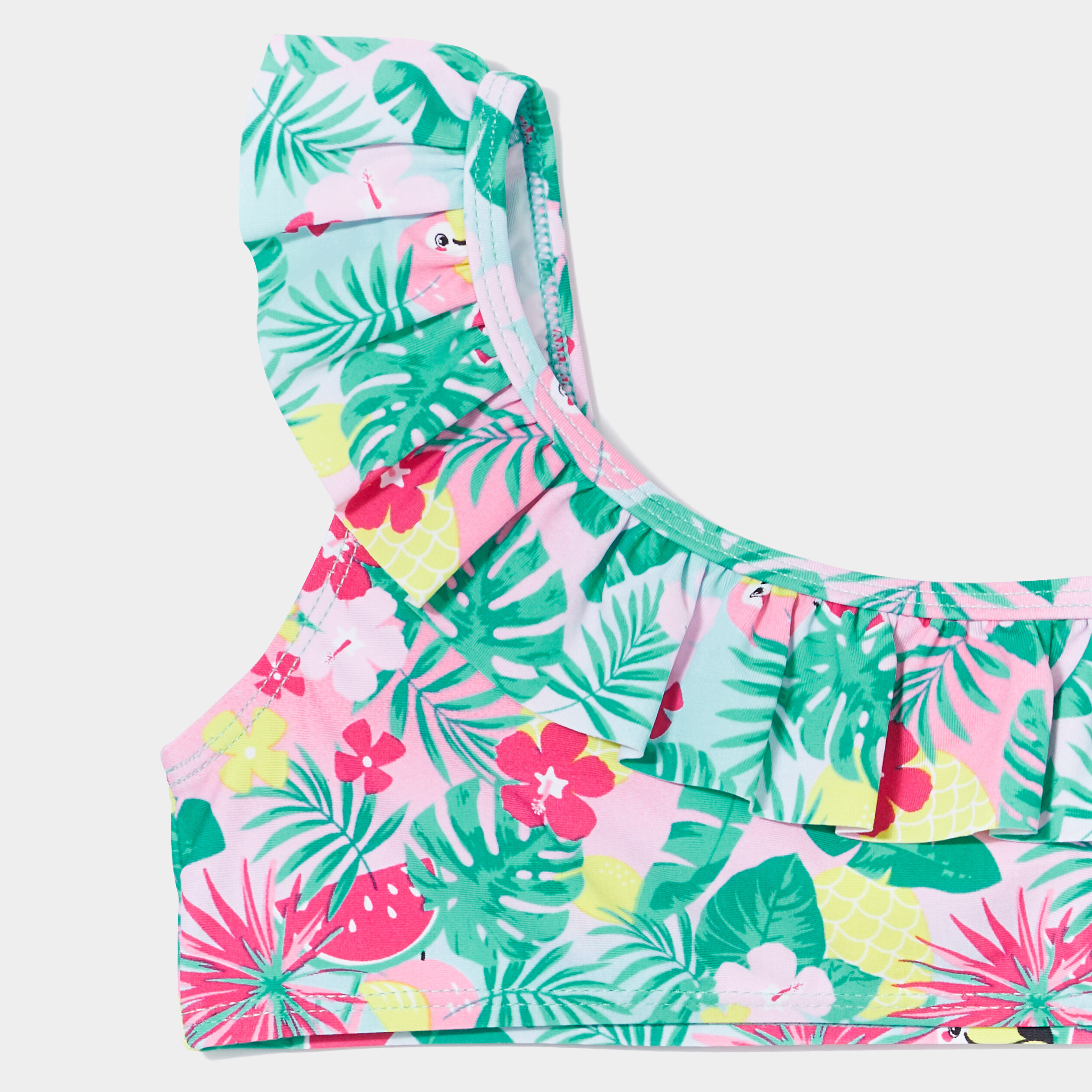 Maillot de bain 2 pièces rose clair fille | La Halle