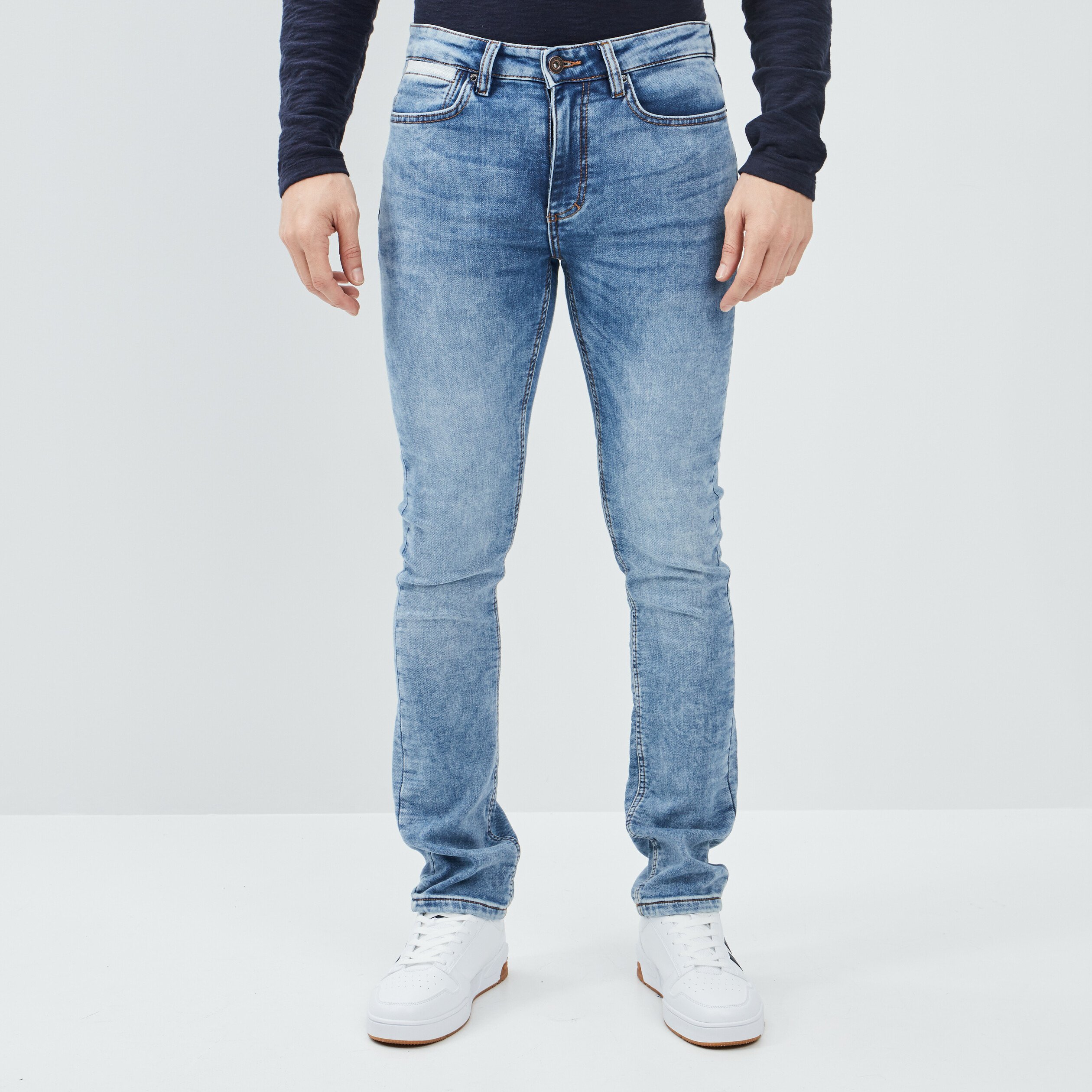 Jeans slim stretch Creeks denim stone homme | La Halle