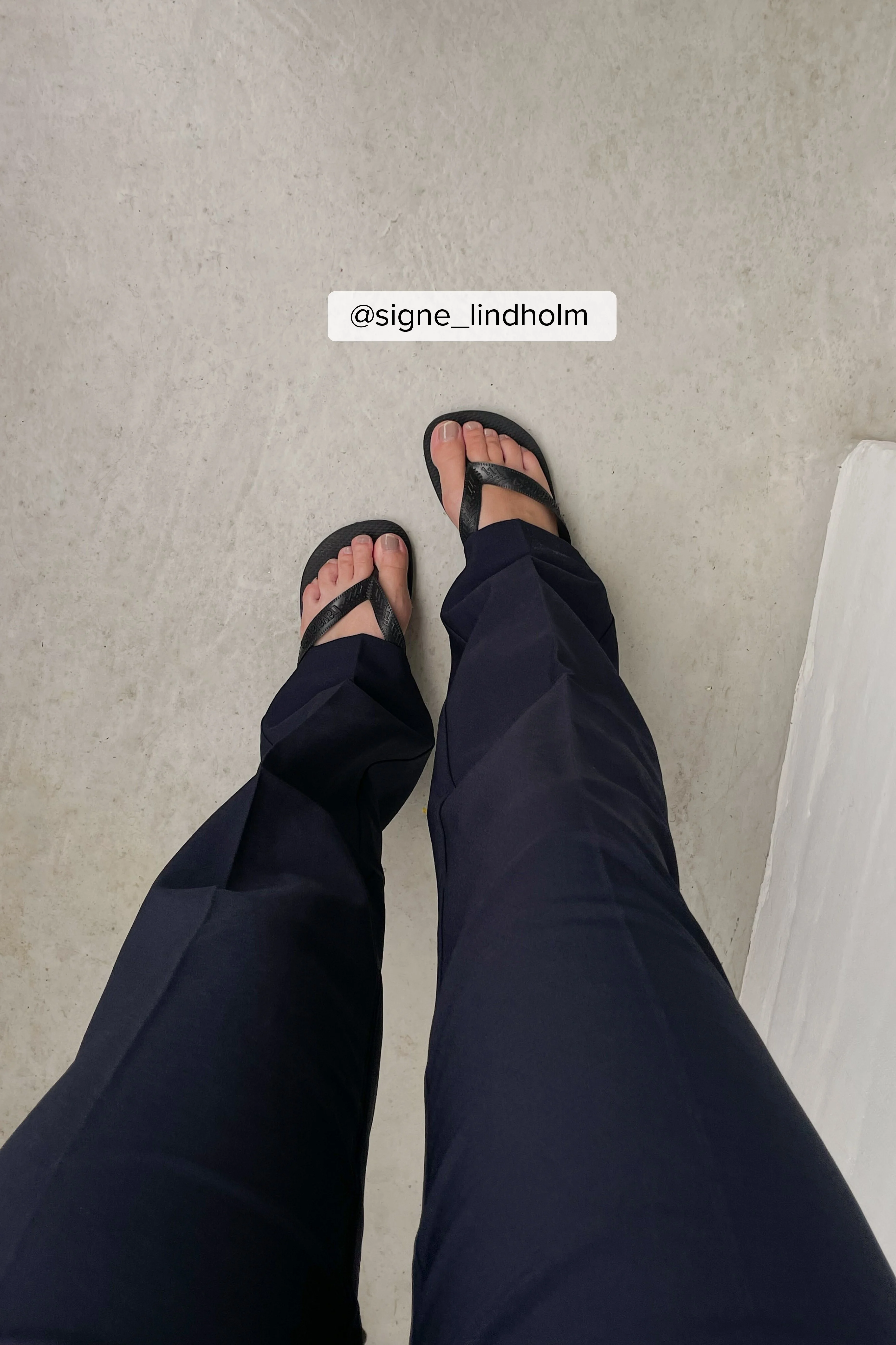Gerade geschnittene Melange-Anzughose mit hoher Taille