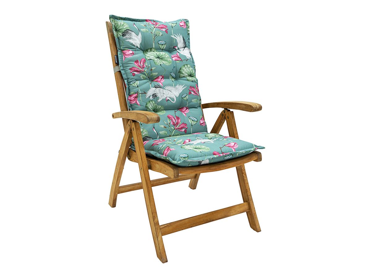 Madison Vieve Green 123 x 50 Gartenstuhlkissen mit hoher Rückenlehne
