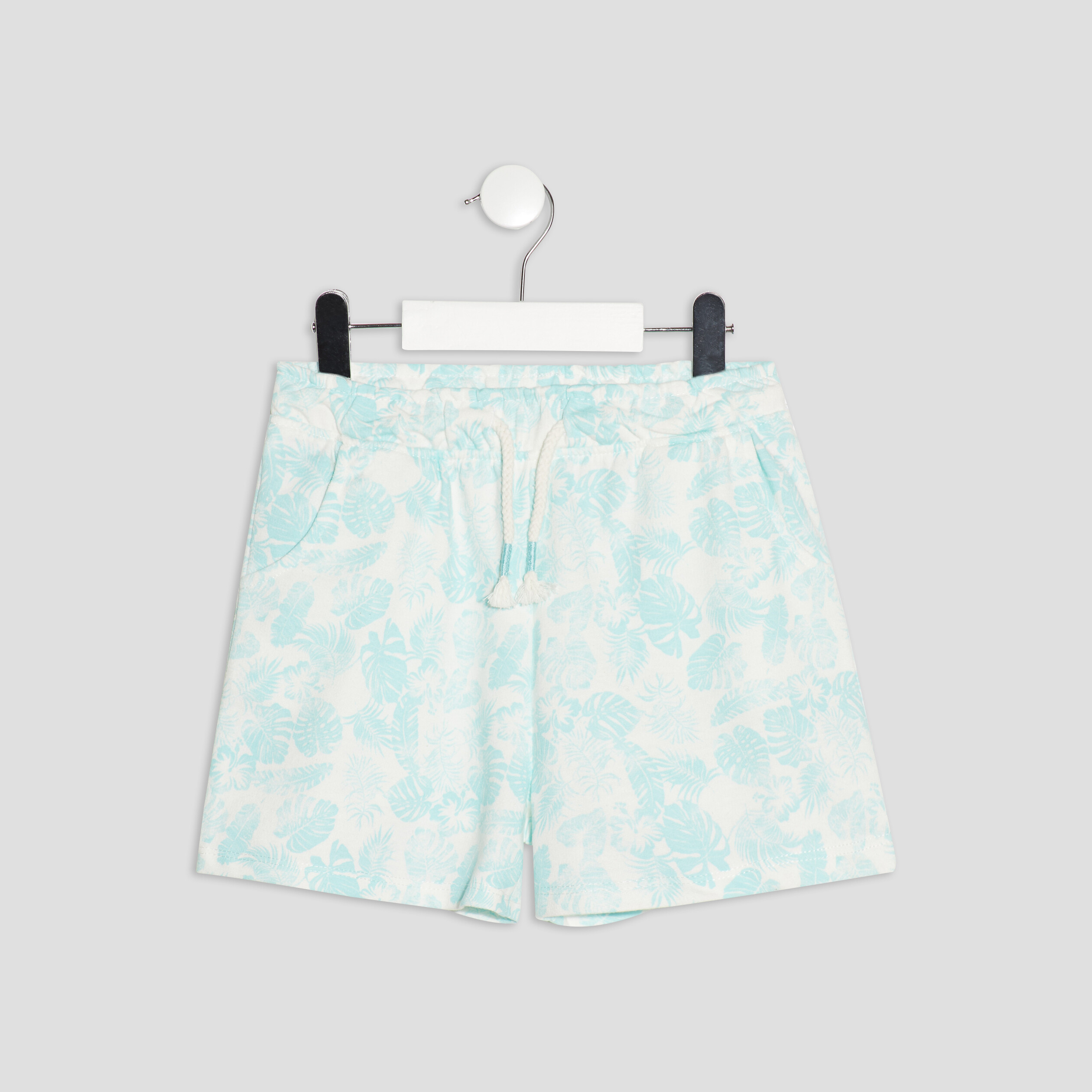 Short en molleton taille élastiquée ecru fille | La Halle