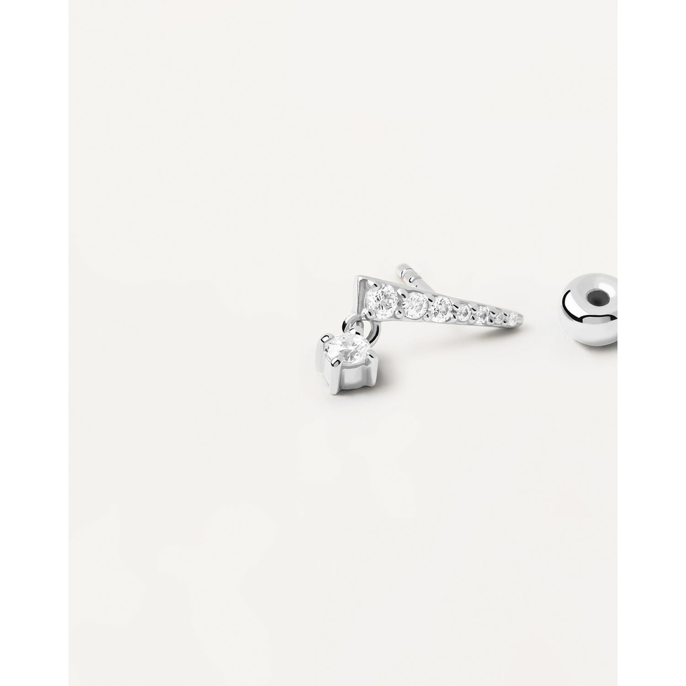P D Paola Boucle d'oreille unique 925 Argent Boucles d'oreilles