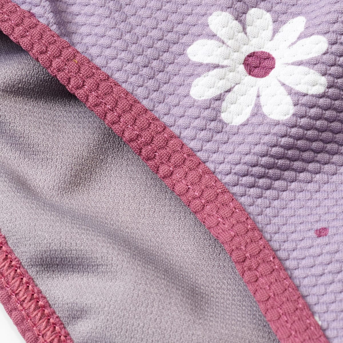 Badeanzug mit Blumen-Muster, lila, Gr. 110/116, 1 St