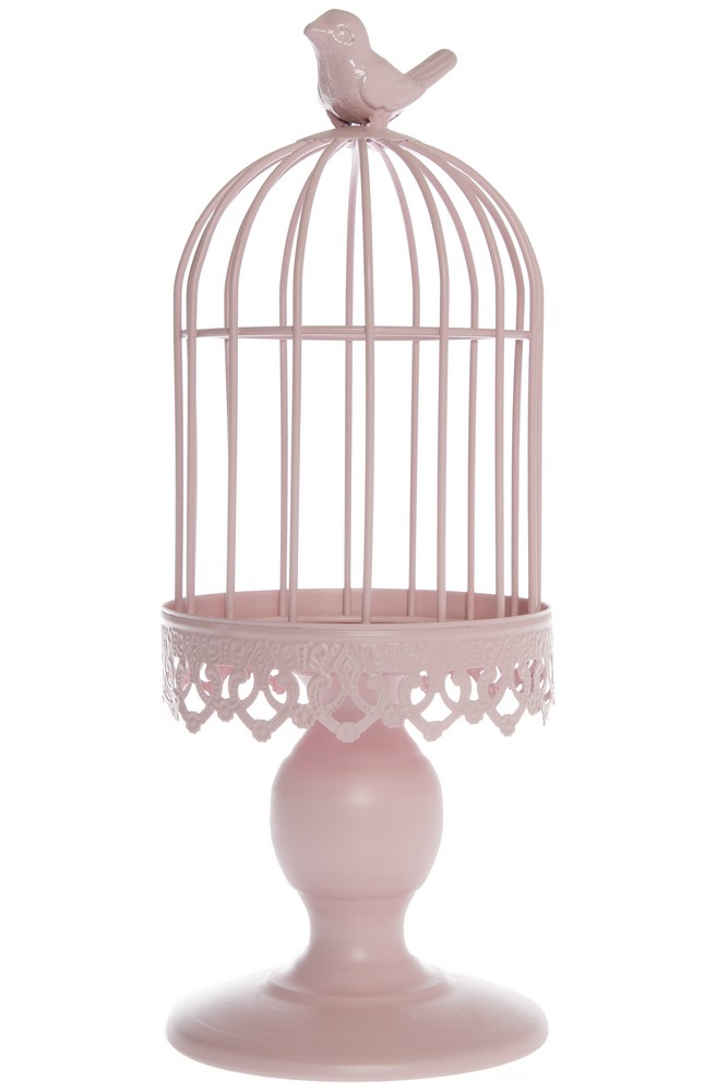 MyFlair My Flair Kerzenhalter-/Dekovogelkäfig, pastellrose