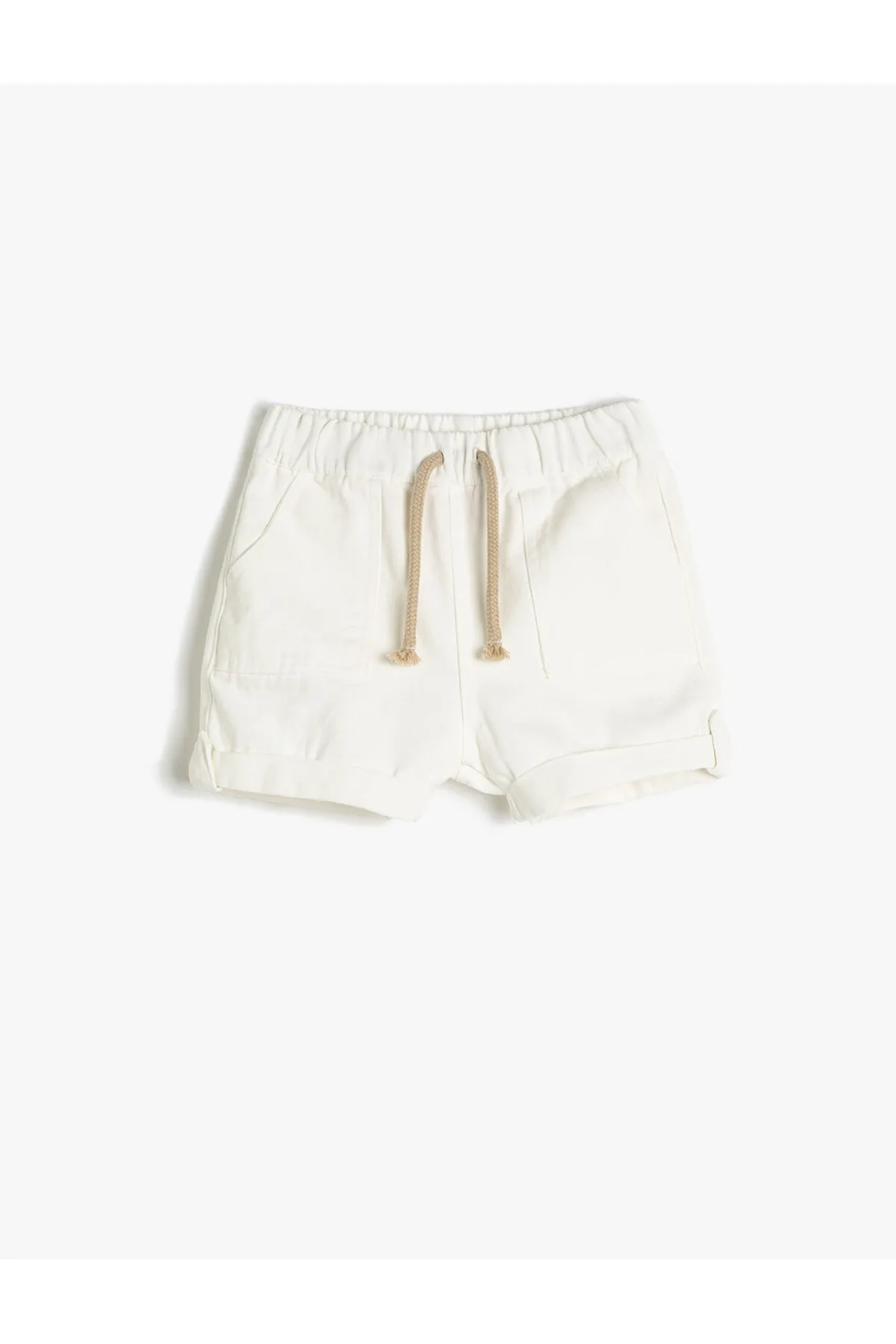 Koton  Herren-Babyshorts mit Bindegürtel und Tasche 3smb40061tw