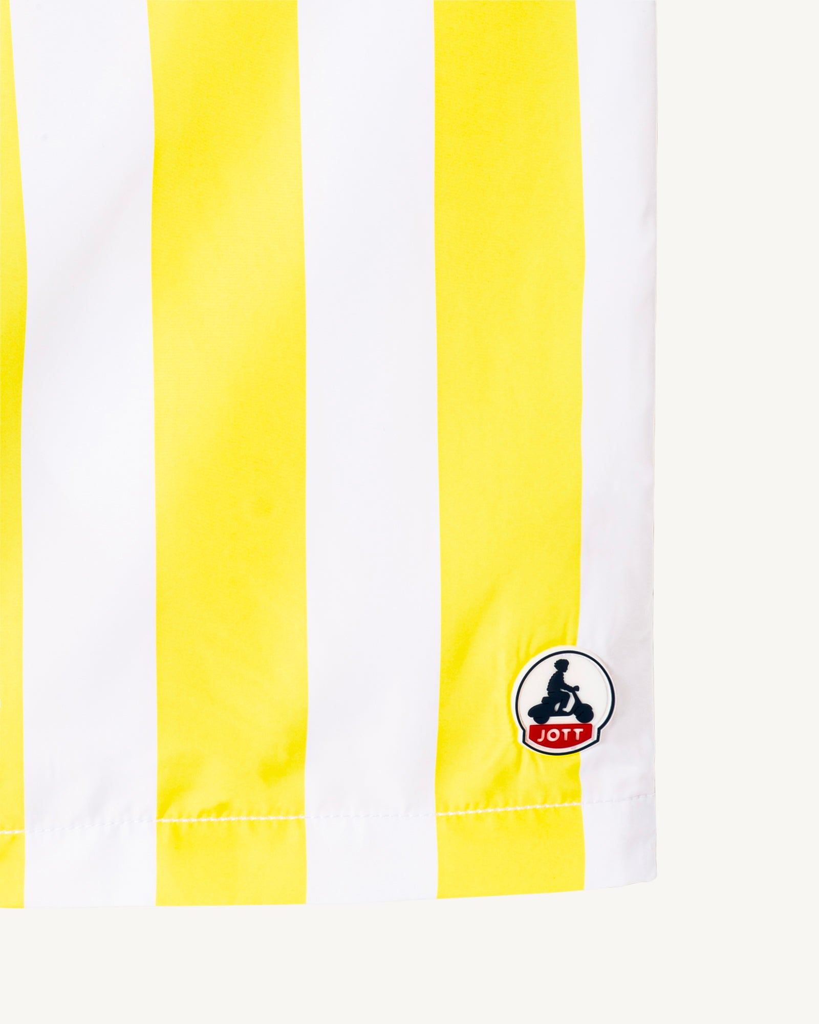 Short de bain Rayure citron/Blanc Dov