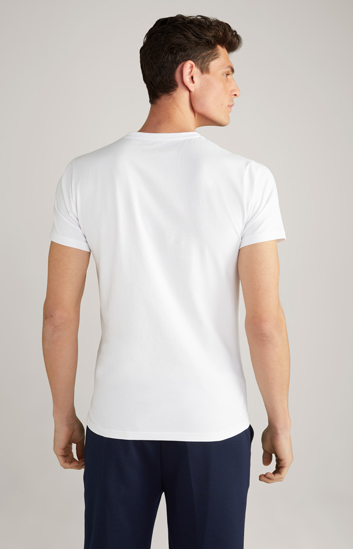2er-Pack Feiner Stretch T-Shirts in Weiß