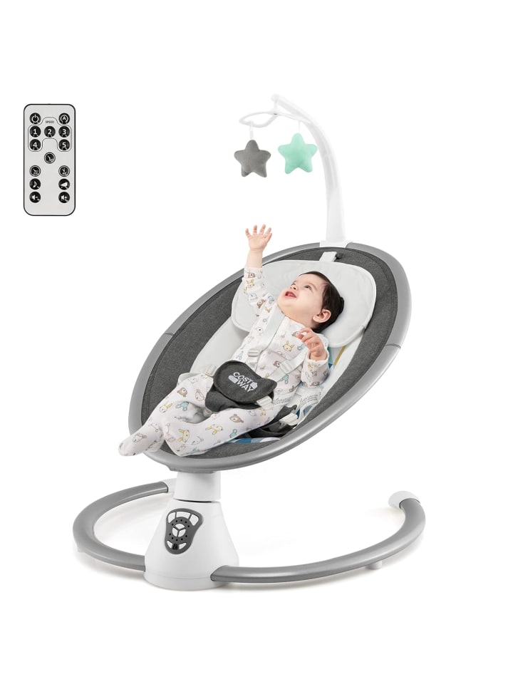 COSTWAY Babywippe Elektrisch bis 6 Monaten in Grau günstig kaufen onesize
