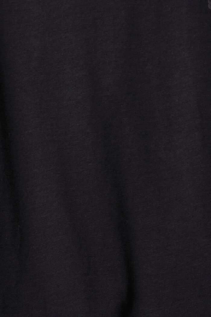 T-Shirt mit V-Ausschnitt und Pailletten