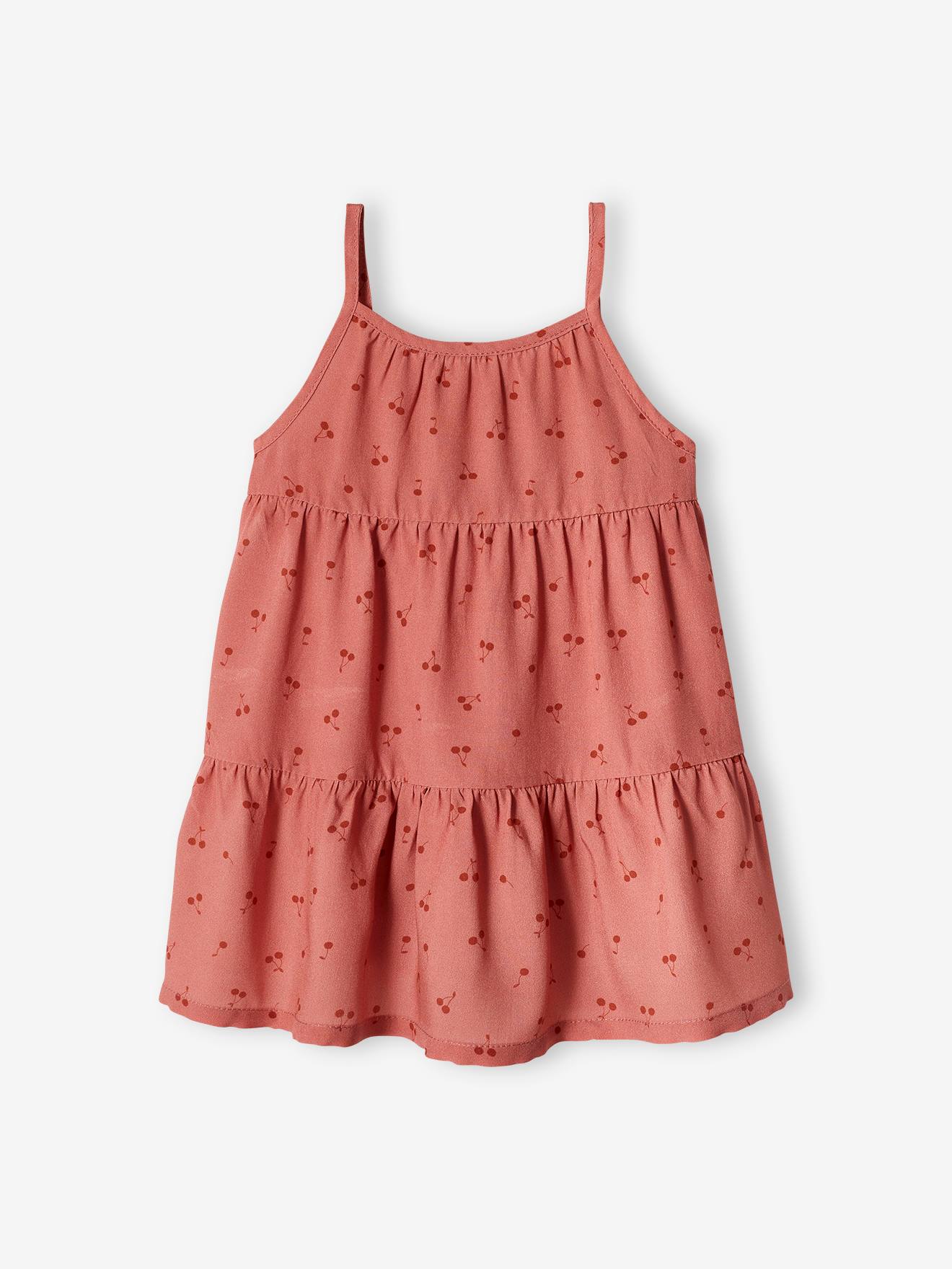 Robe fluide bébé à volants bleu grisé