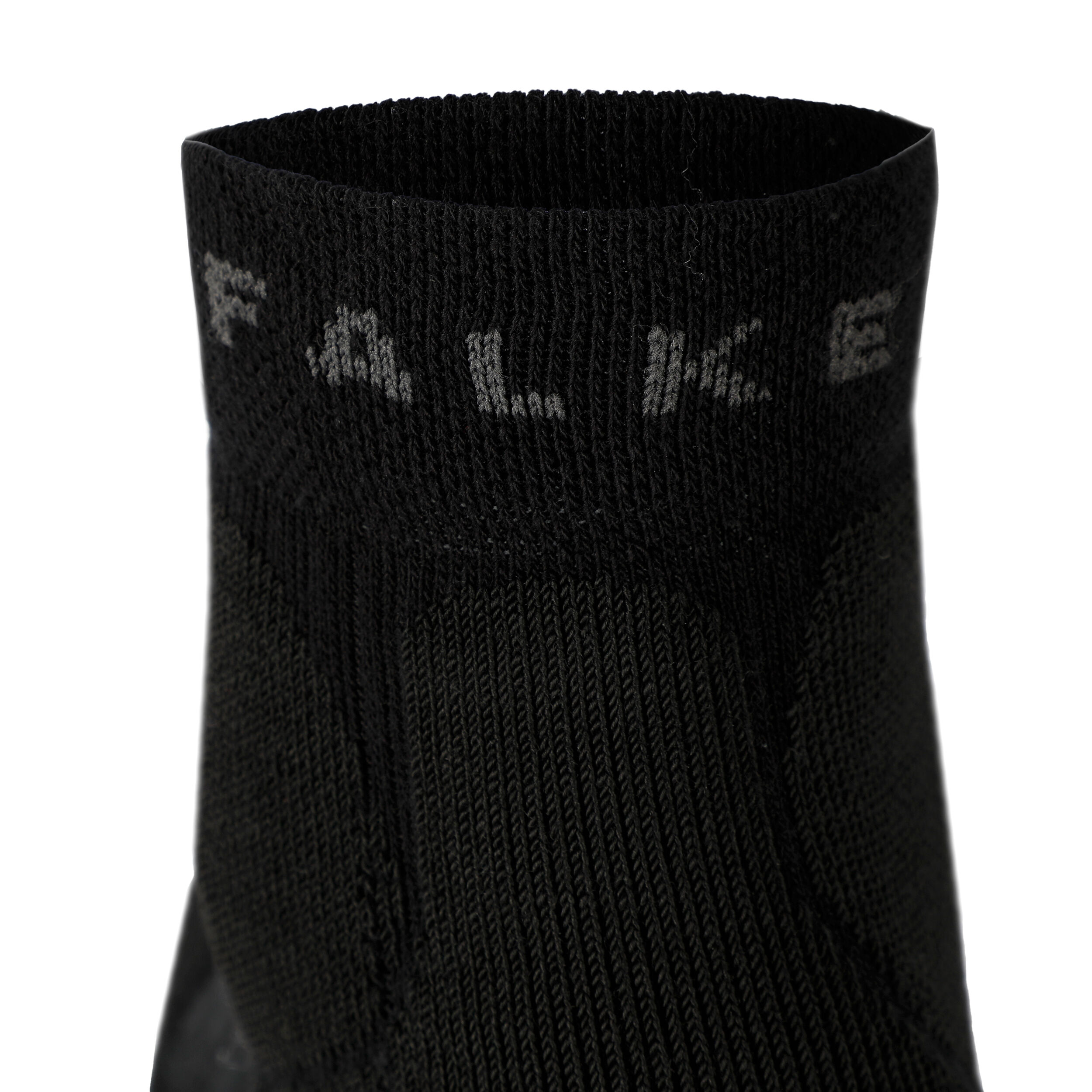 TE2 Short Tennissocken Damen - Schwarz, Dunkelgrau