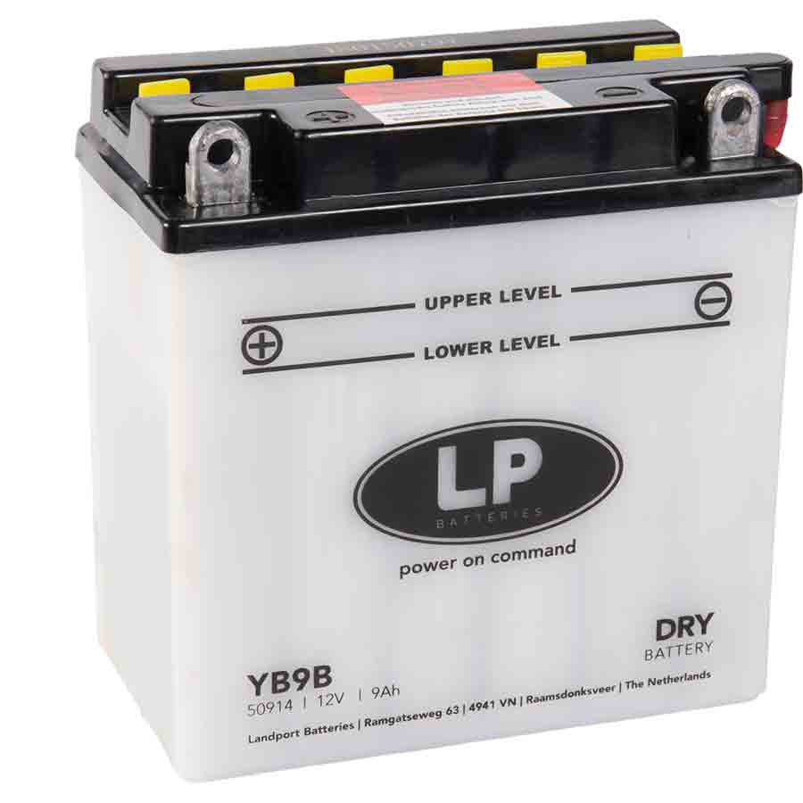Landport YB9B Motorrad Batterie inkl. Befüllung Batteriesäure, 12V, 9Ah - ATU