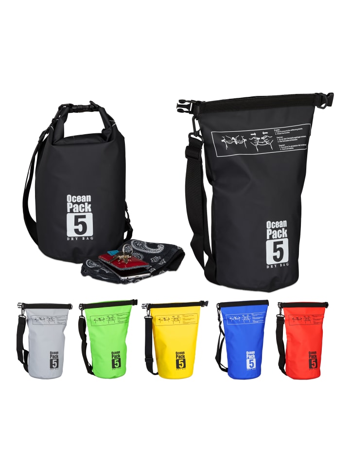 relaxdays Ocean Pack in Schwarz - 5 l günstig kaufen onesize