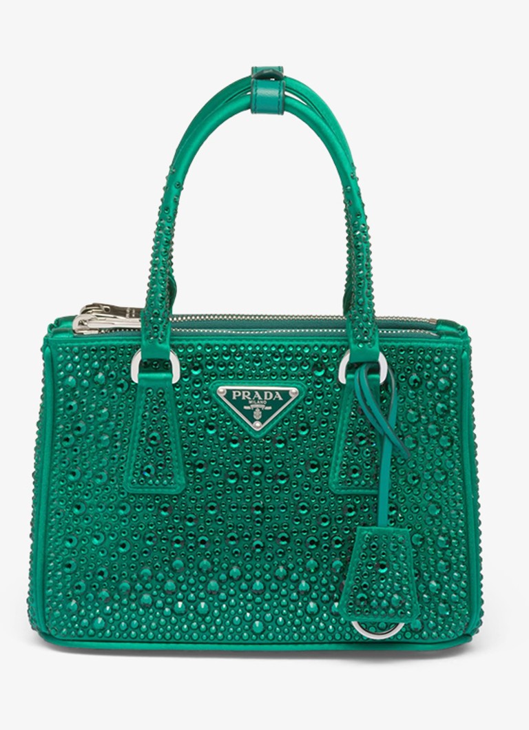 Prada Galleria Mini-veske med strass og avtakbar skulderrem
