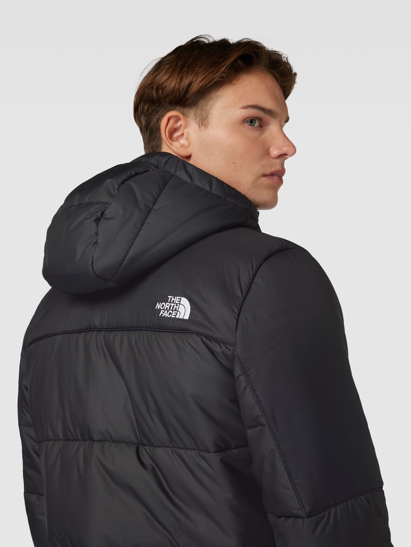 Steppjacke mit Logo-Stitching Modell 'CIRCULAR DIABLO' in schwarz