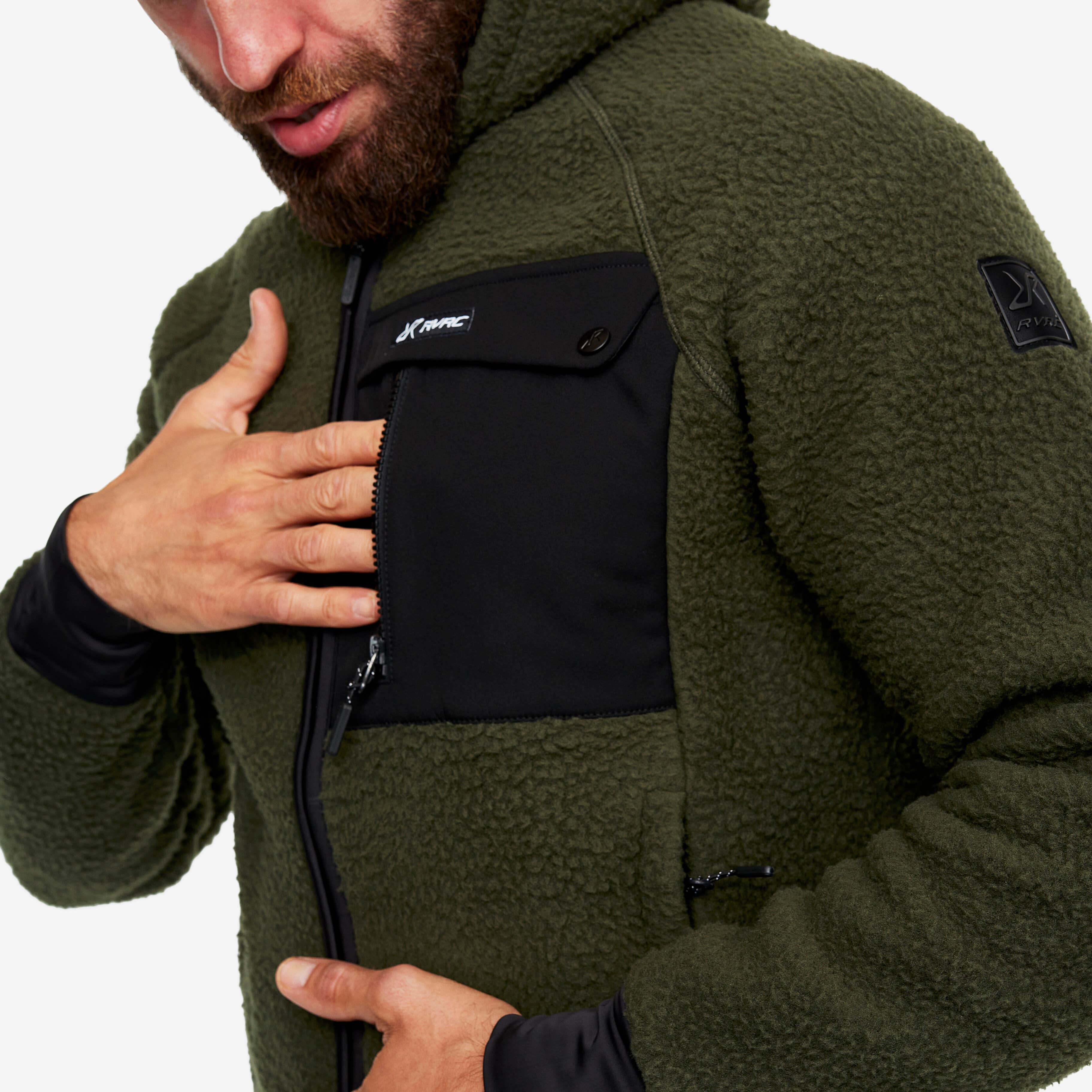 Sherpa Hoodie Homme Forest Night