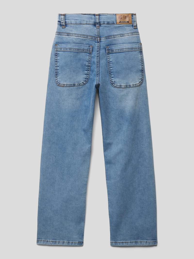 Slim Fit Jeans mit Label-Patch in blau