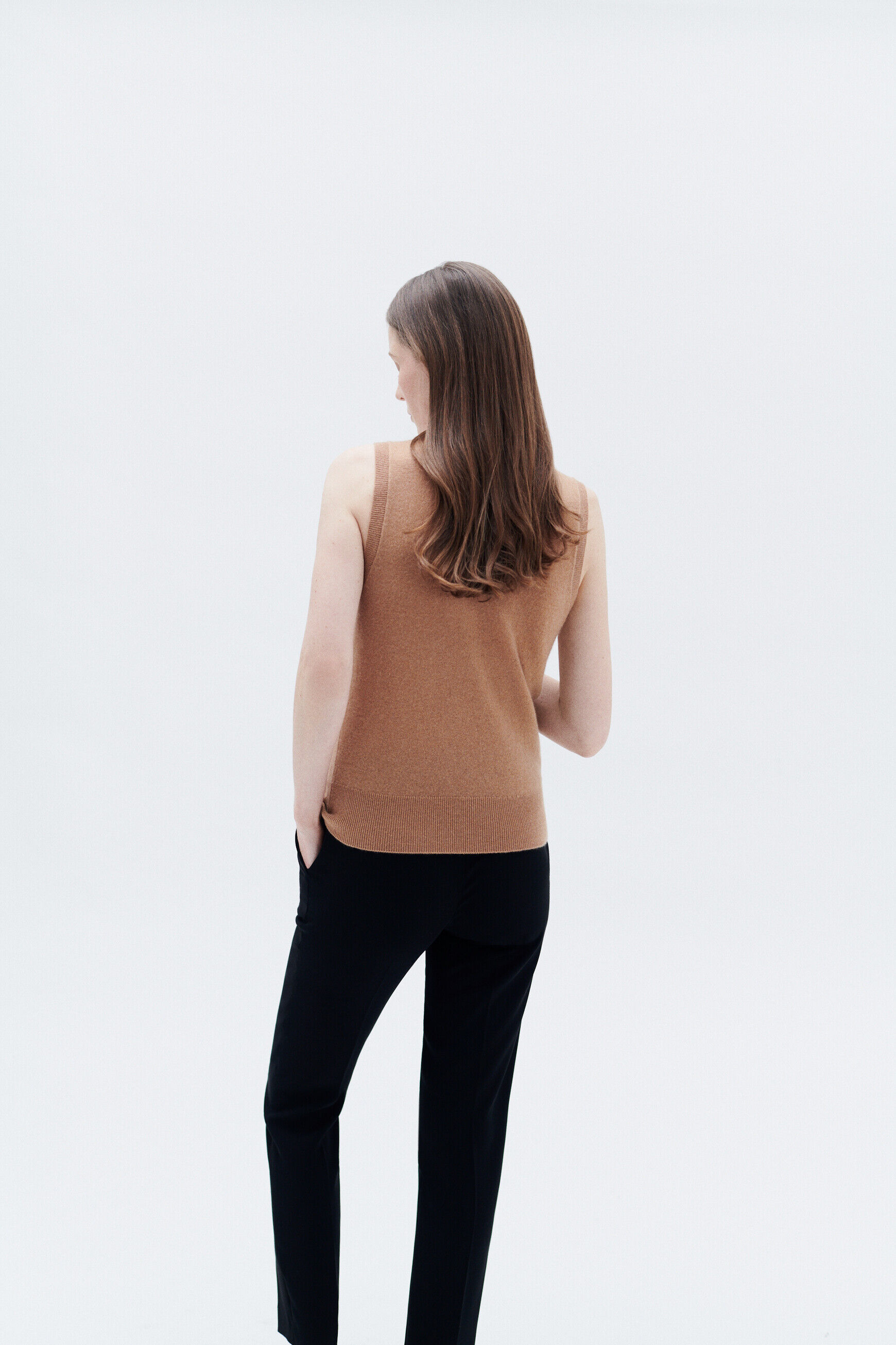 pull ilona camel femme