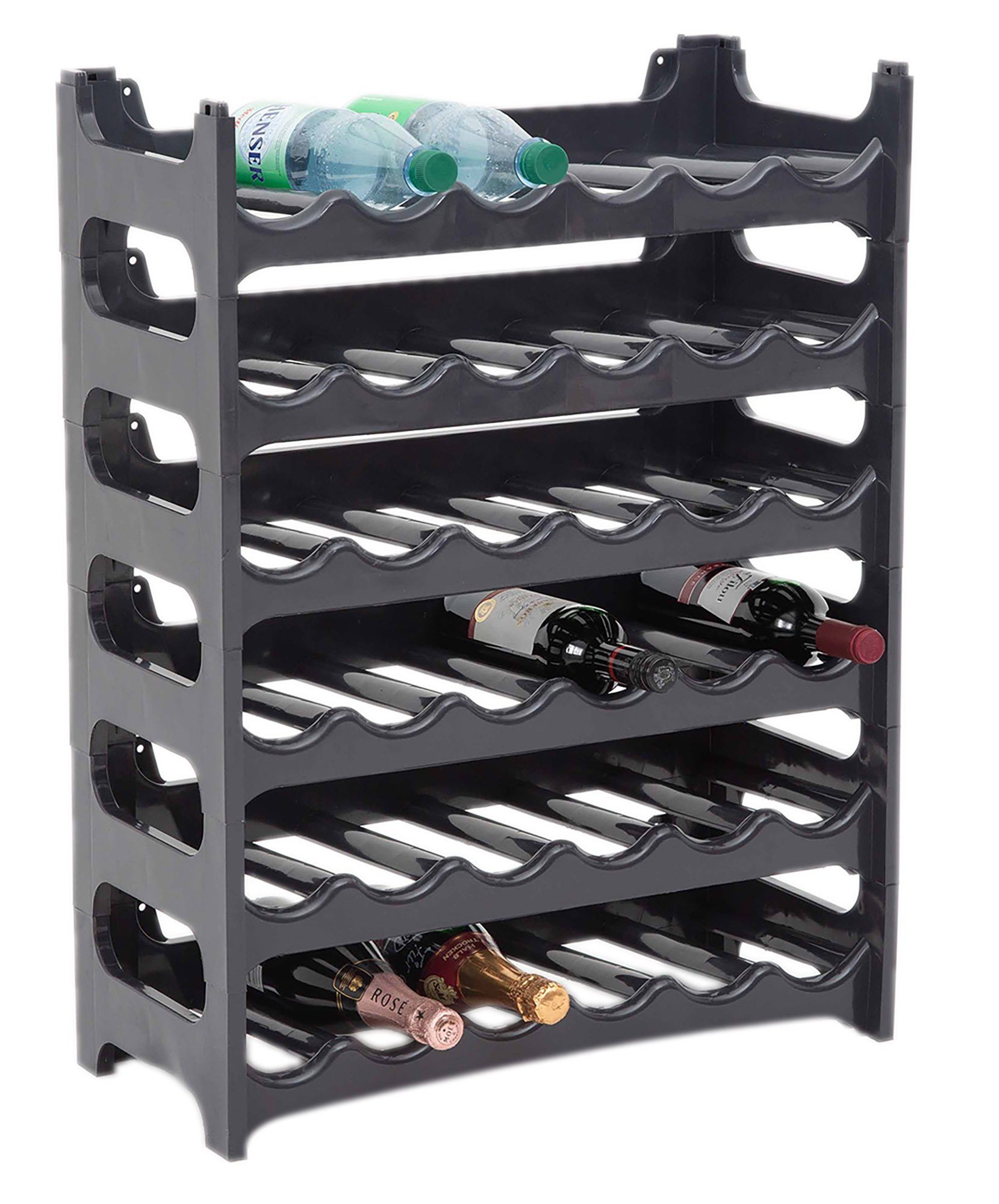 Novaliv Weinregal -, Spar-Set 6-tlg., Stapelbar,platzsparend, erweiterbar