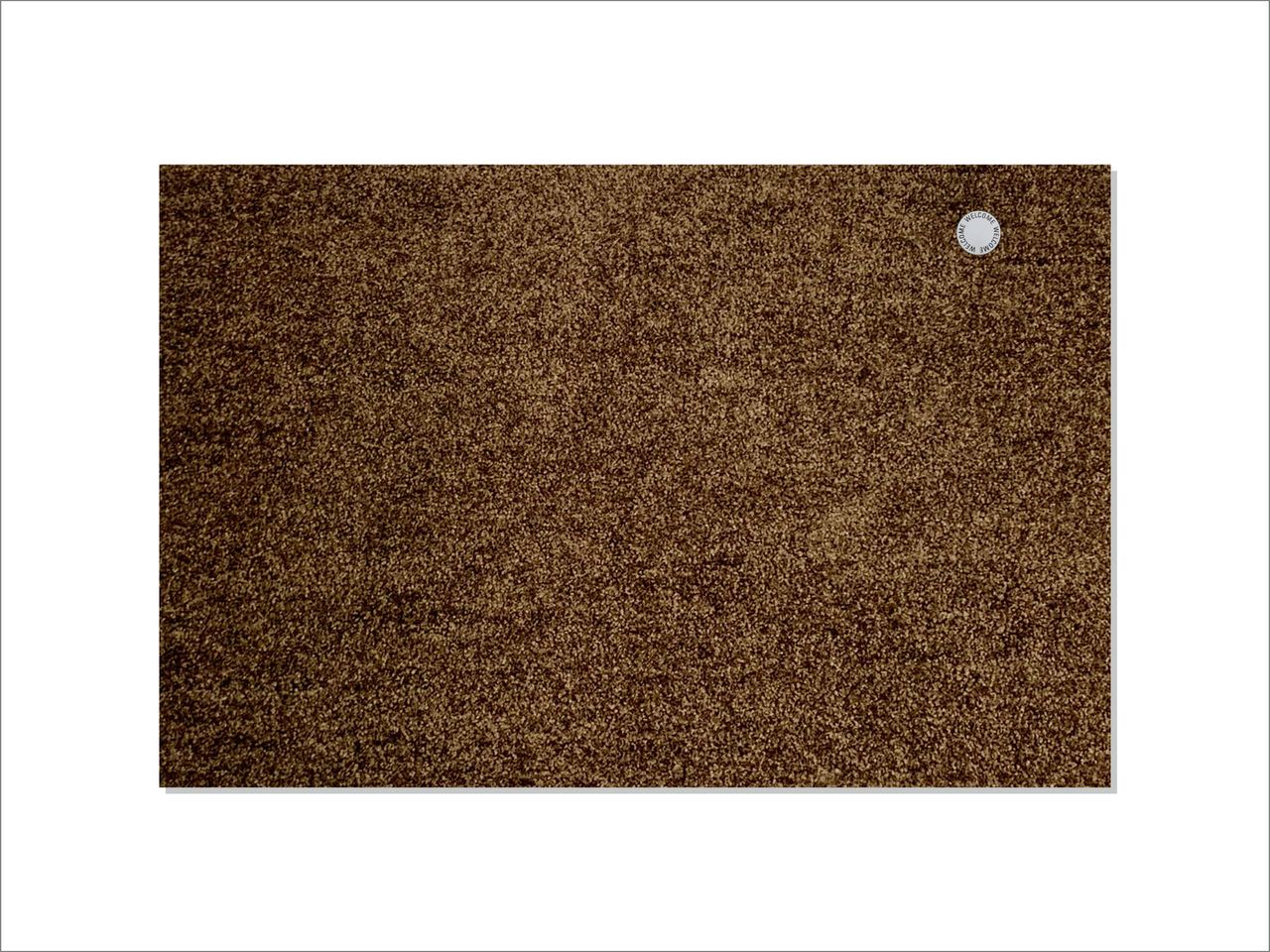 Keilbach Designprodukte Keilbach Fußmatte mit Edelstahlelement, 87 x 57 cm, brown