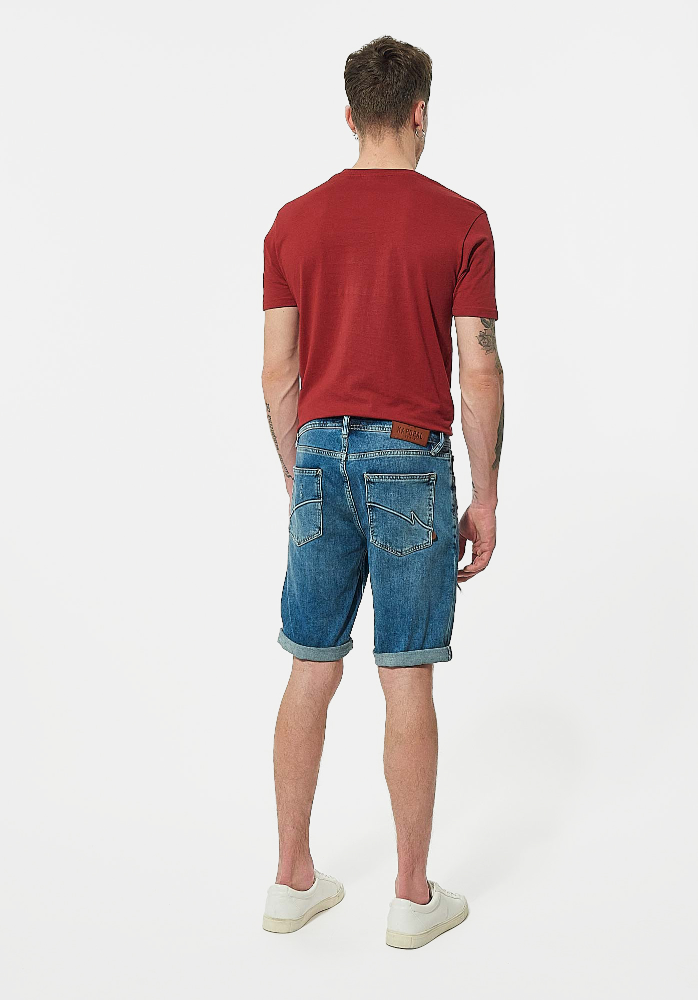 VITO   Bermuda straight en jean Homme