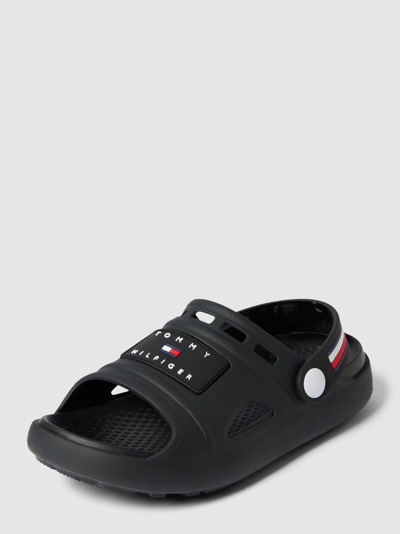 Sandale mit Riemen Modell 'STRIPES' in schwarz