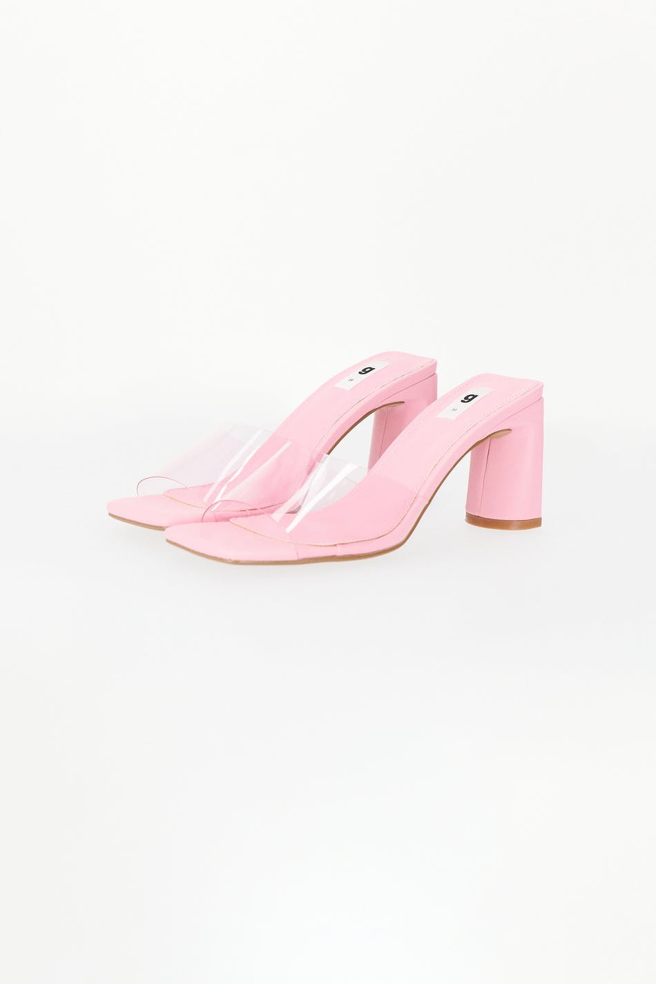 Plastic high heel sandals