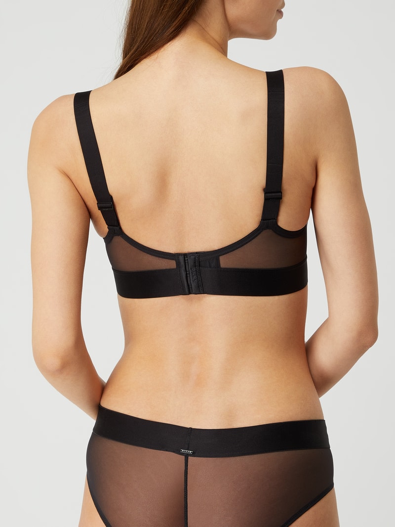 Bralette aus Mesh in schwarz