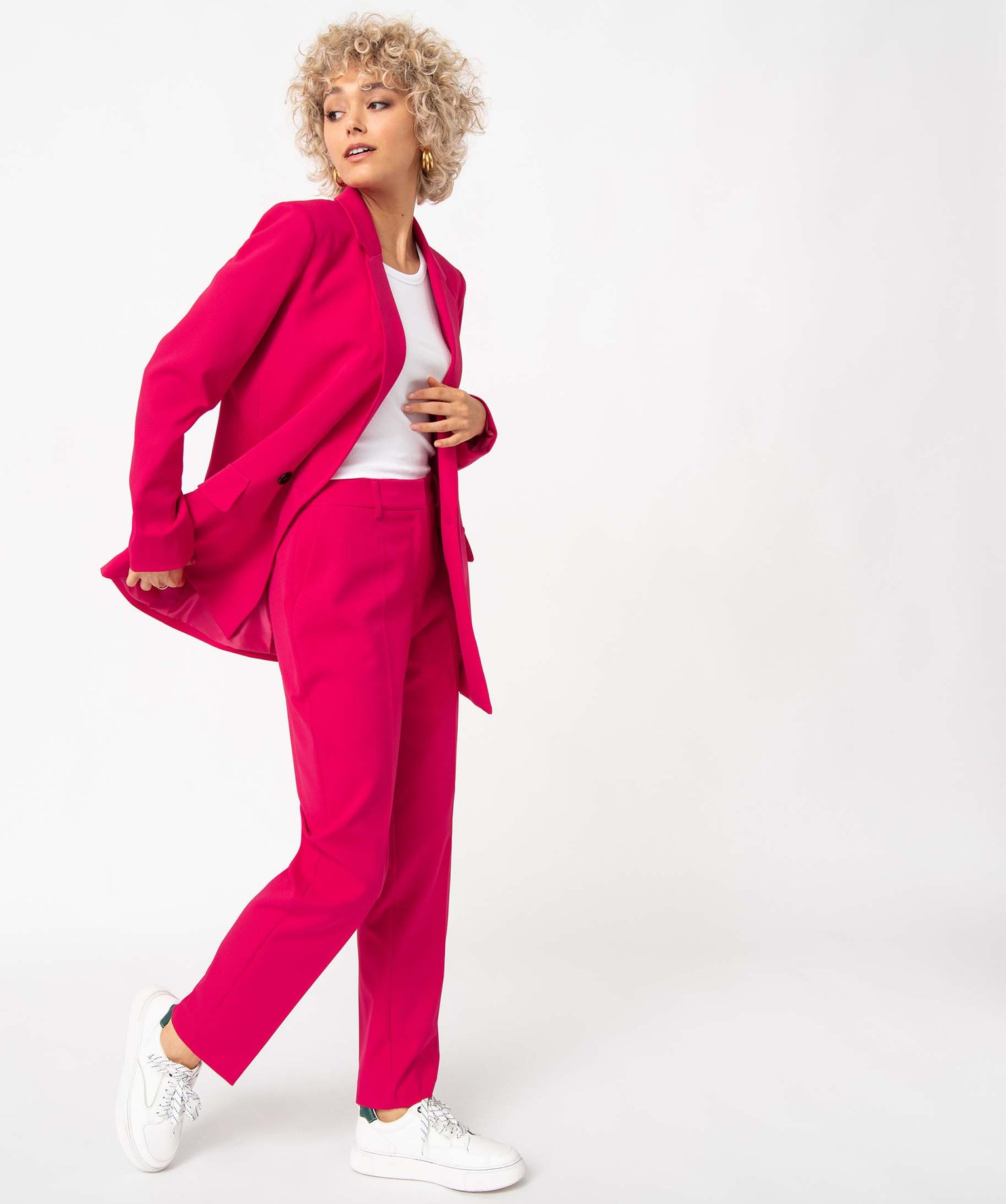Pantalon de tailleur femme rose | GEMO