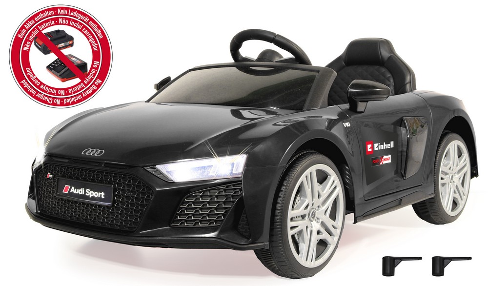 Jamara e.K. JAMARA-460916-Ride-on Audi R8 schwarz 18V Einhell Power X-Change