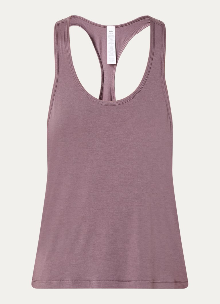Tricou de antrenament fără mâneci cu logo Alo Yoga