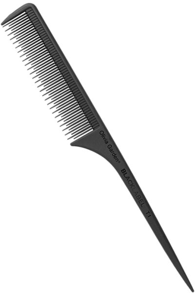 Olivia Garden Black Label Stielkamm 22,5 cm Kamm