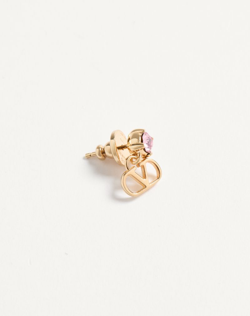 Brincos com a assinatura VLogo em metal e cristais Swarovski®