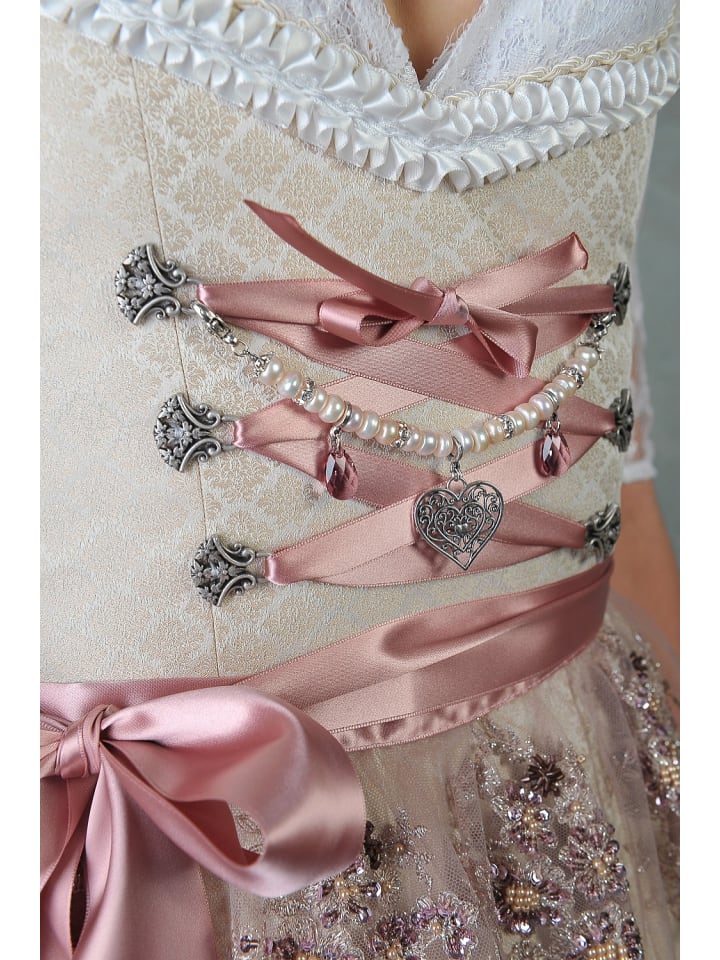 Edelnice Midi Dirndl 2-teilig Cécilia in creme günstig kaufen