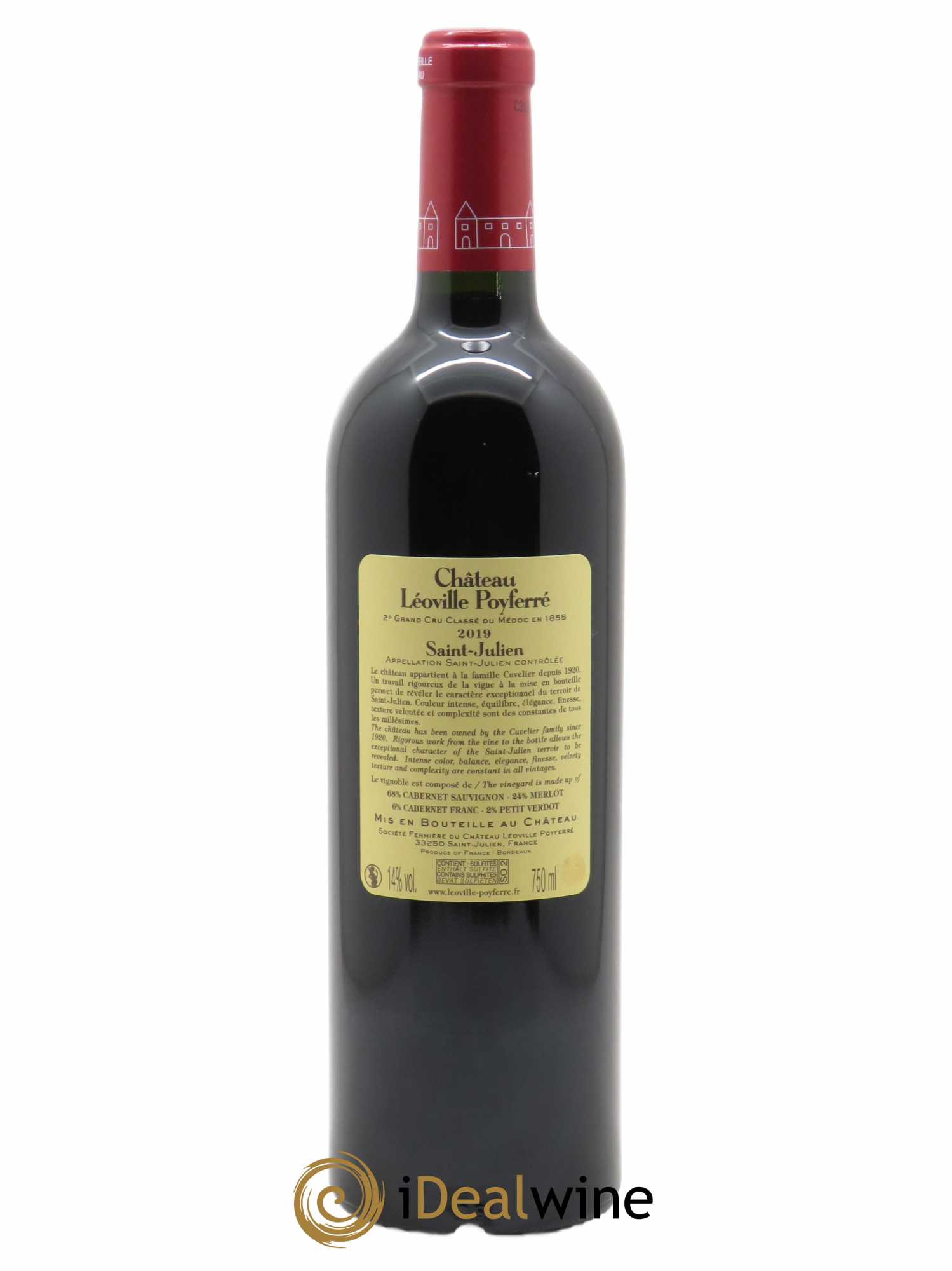 Château Léoville Poyferré 2ème Grand Cru Classé (CBO à partir de 6 bts) 2019 - Lot de 1 Bouteille