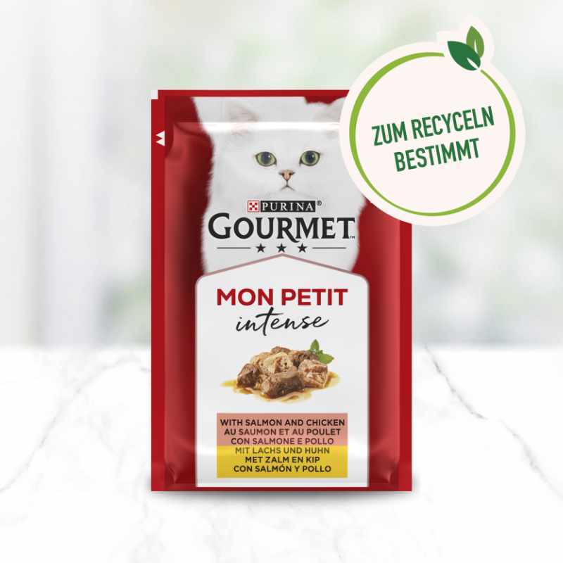 GOURMET Nassfutter GOURMET Mon Petit Intense 8x6x50g Duetti mit Fleisch und Fisch
