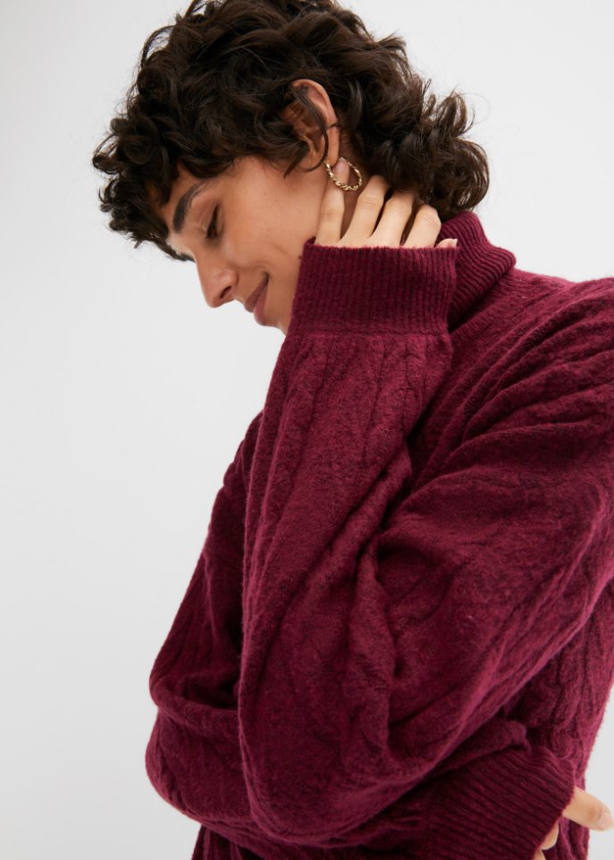 Rollkragenpullover mit Schlitz