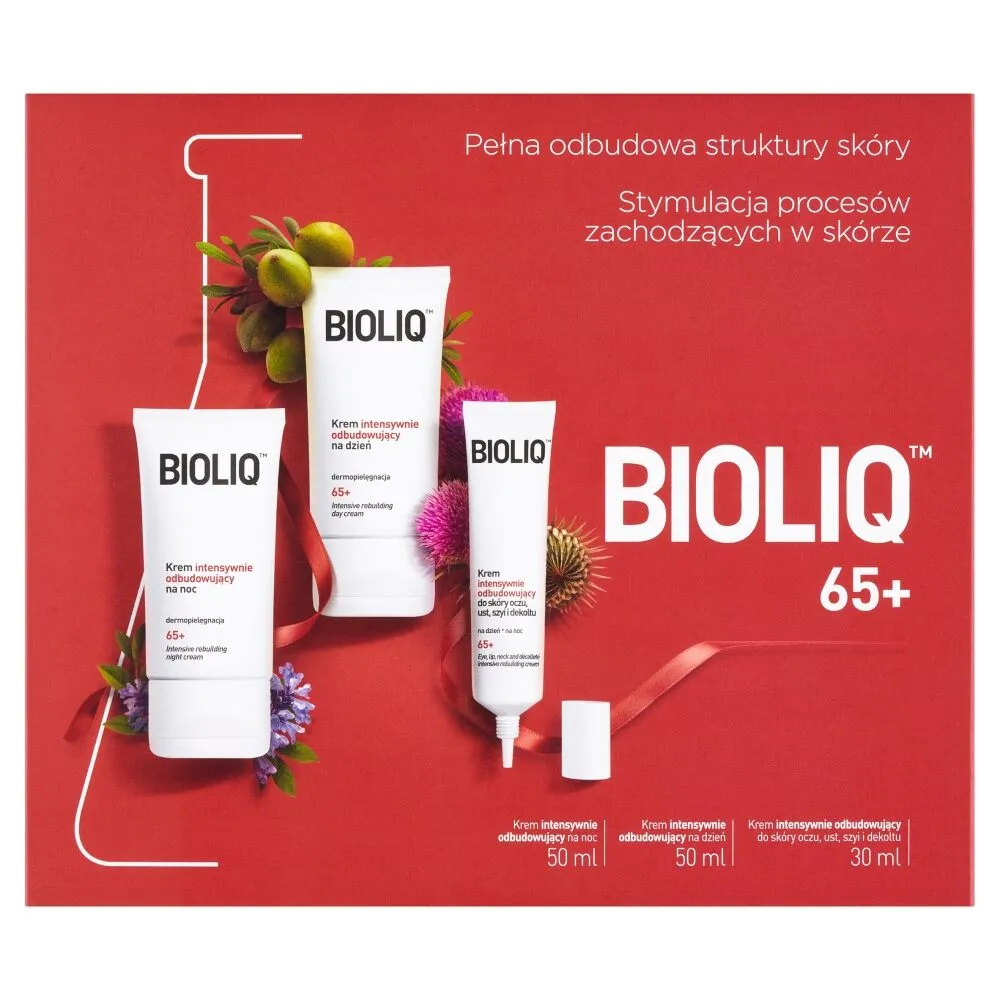 Σετ καλλυντικών Bioliq 65+ Κρέμα ημέρας + Κρέμα νύχτας + Κρέμα ματιών, χειλιών, λαιμού και ντεκολτέ