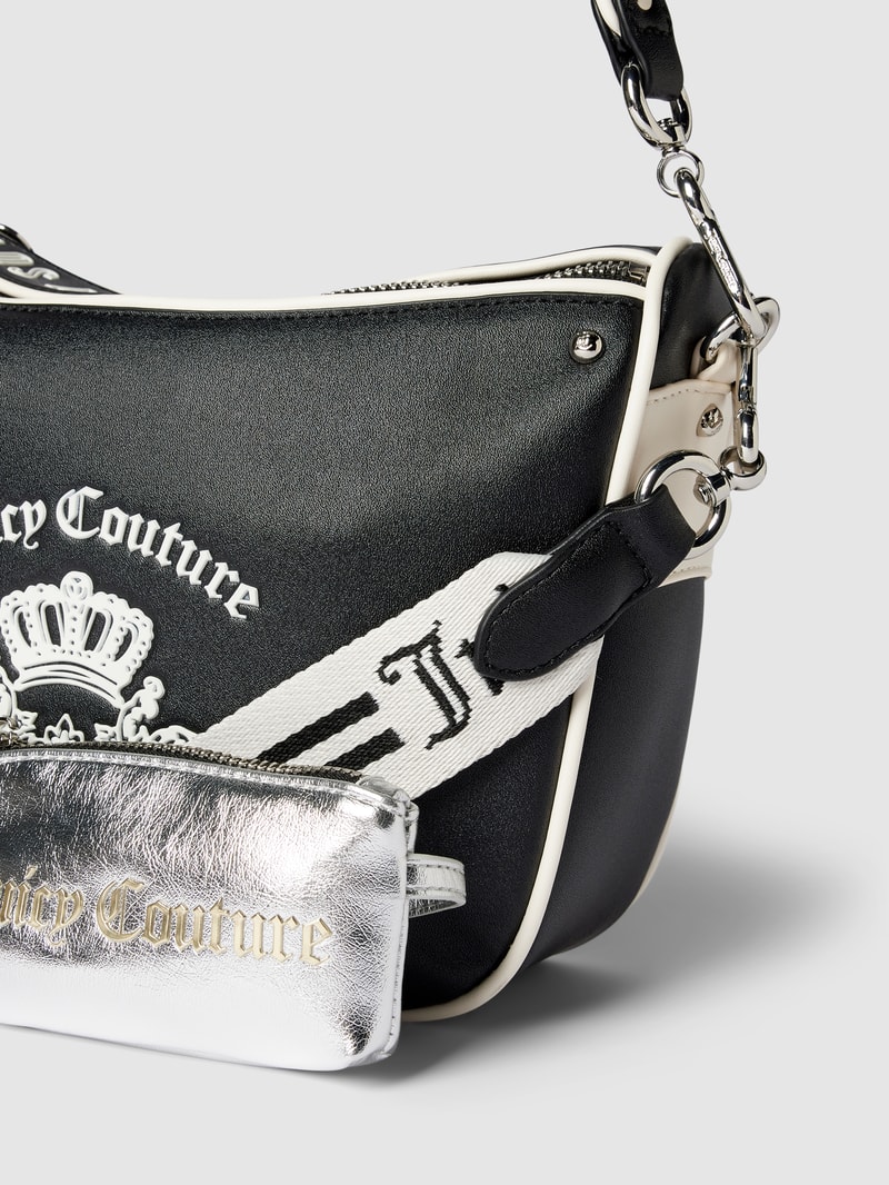 Crossbody Bag mit Label-Detail Modell 'HEATHER' in schwarz