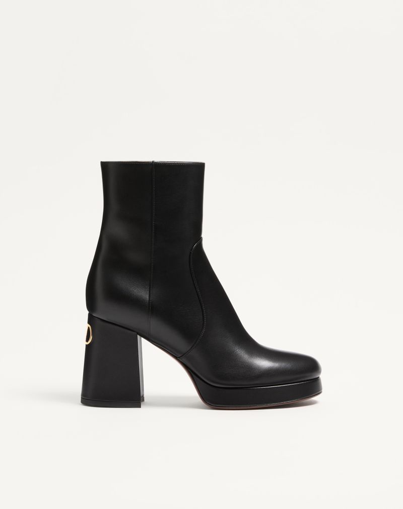 Fawcette 90mm kalveskinds-platforms-ankelstøvle