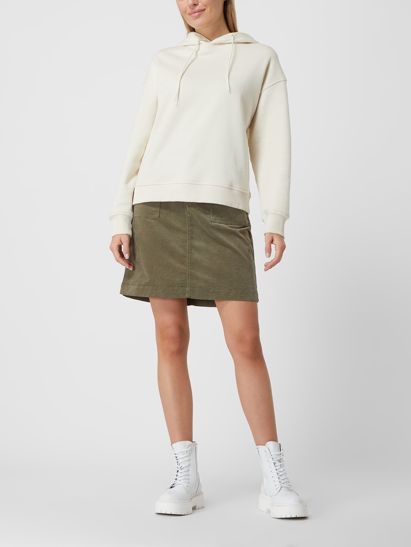 Rock mit Stretch-Anteil in khaki