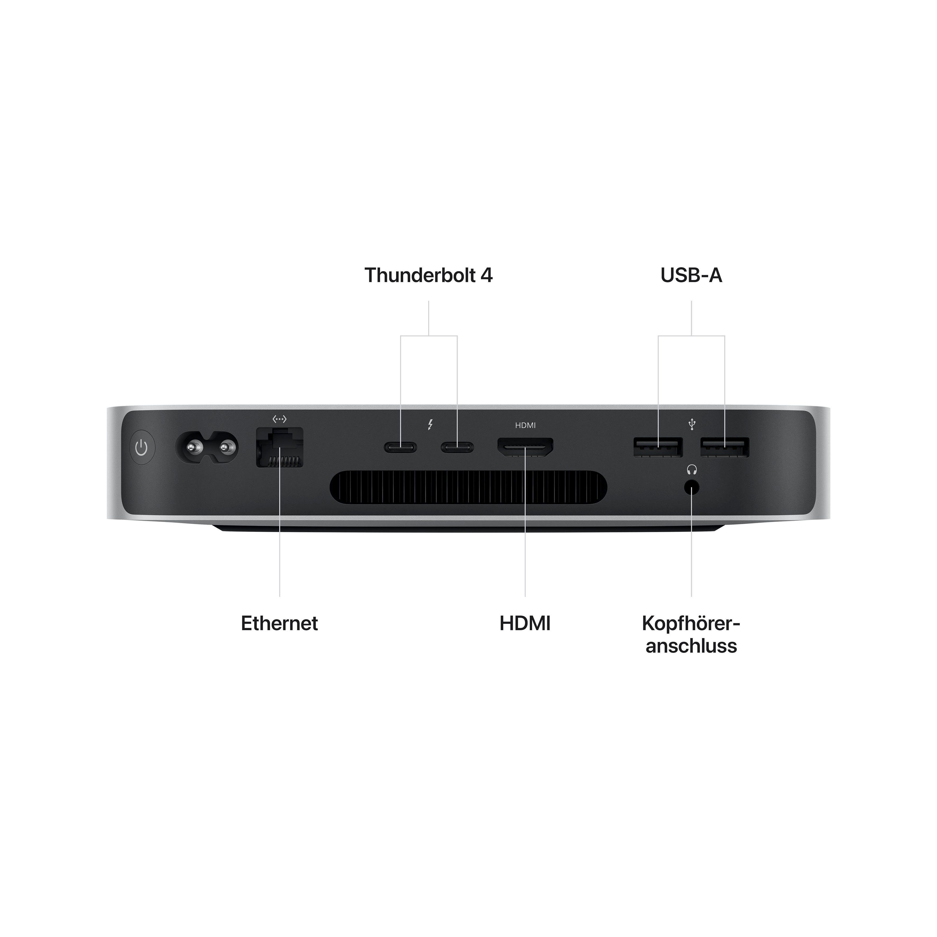 Apple Mac mini Mac Mini (Apple Apple M2 M2 CHIP, M2, 8 GB RAM, 256 GB SSD, Luftkühlung)